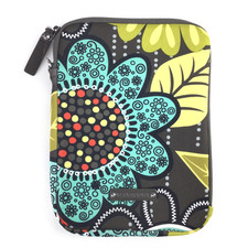 Vera Bradley Neoprene Tablet Sleeve Cover Flower Shower 8" x 6" Zip Closure