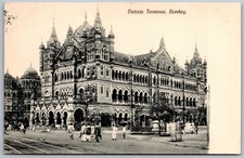 Postcard Bombay Maharashtra Victoria Terminus 1910s Architecture View