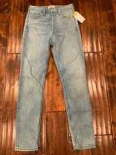 AGOLDE Light Wash Nico Straight Skinny Blue Denim Jeans, Size 24