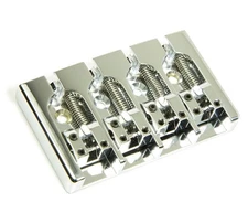 Hipshot A-Style 4-String Aluminum Bass Bridge .750" Spacing - CHROME