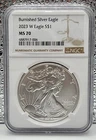 2023-W $1 American Silver Eagle Burnished NGC MS70 1 oz .999 Silver Perfect ASE