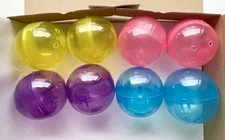 Empty Capsule Toy  Gacha ball 4 color 8 pcs Japan birthday party 2.17 inch