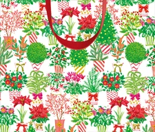 Caspari - Christmas Flower Market Large Gift Bag