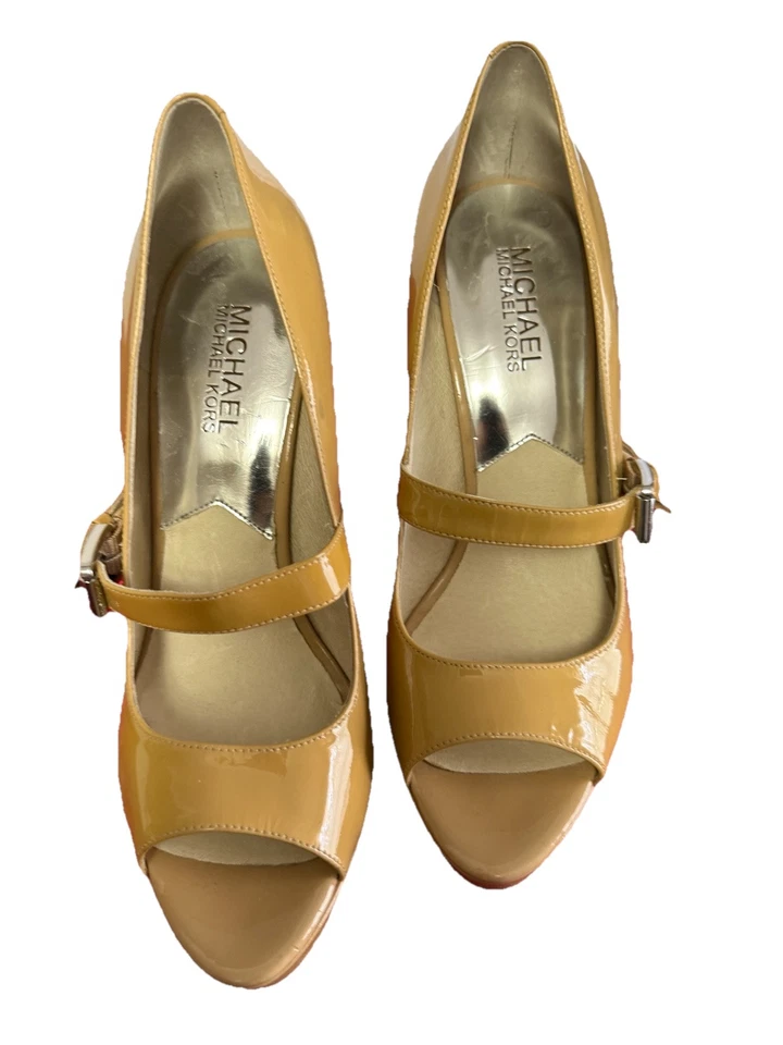 Michael Kors MK 窥视脚趾厚底 Mary Jane 高跟鞋 7 码 — 第 2/4 张图片