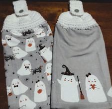 Crochet Top "Halloween Ghosts" Full Hanging Kitchen Towels 2