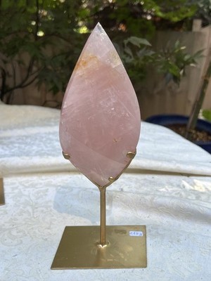 Rosenquarz Double Terminated Crystal Flame Super Pink Brazilian AAA+ 662g 3