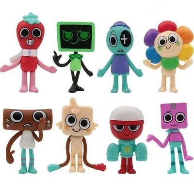 8pc/Set PVC 3 1/2 inch Dandy's World Figure Toys Dandy Vee Sprout Astro