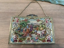 RARE JB and Co Vienna Tapestry Handwork Handbag /Travel Bag Austria & Components