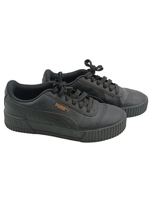PUMA Carina Sneaker Low Damen Schwarz Leder Gr. 39 Sportschuhe