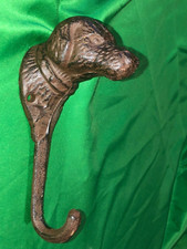 DOG Vintage Hand Forged Cast Iron Handcrafted Artisan Coat Key Wall Hook