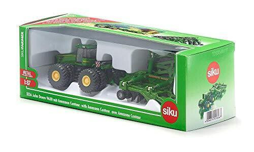 SIKU FARMER 1:87 DIE CAST TRATTORE JOHN DEERE 9630 CON AMAZONE CENTAUR ART 1856