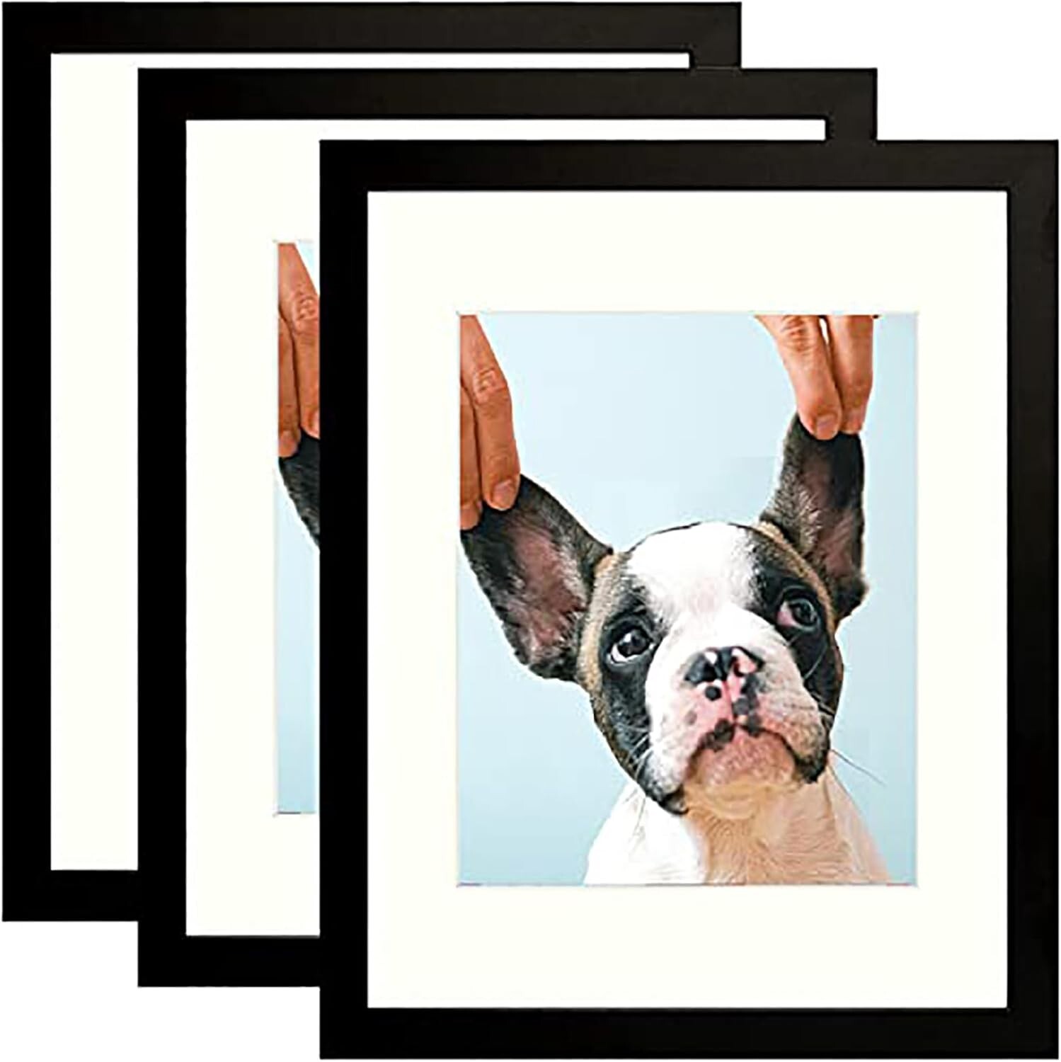 Picture Frames 8x10 Picture Frame Set of 3 Made of High Engineered Wood for 5x7-image