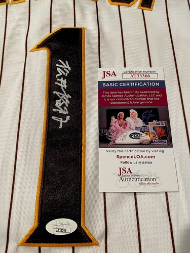 SAN DIEGO PADRES- YUKI MATSUI AUTOGRAPH #1 NIKE PINSTRIPE JERSEY JSA AT33366 - Picture 4 of 5