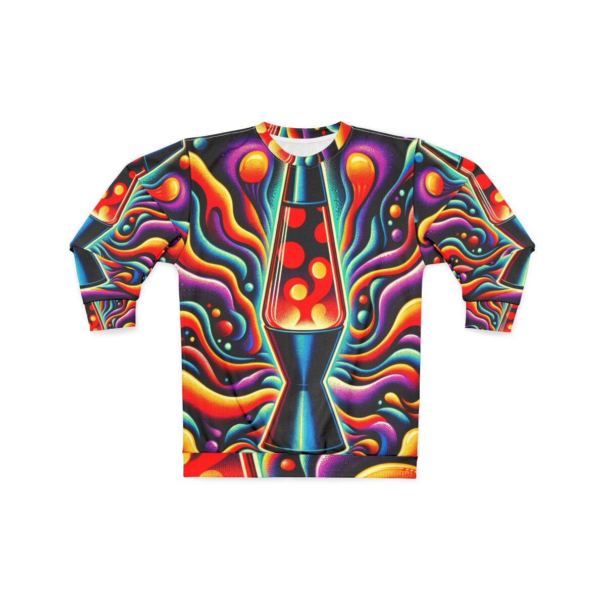 All Over Print Sweatshirt Lava Lamp Psychedelic Trippy Stoner DMT Festival Rave