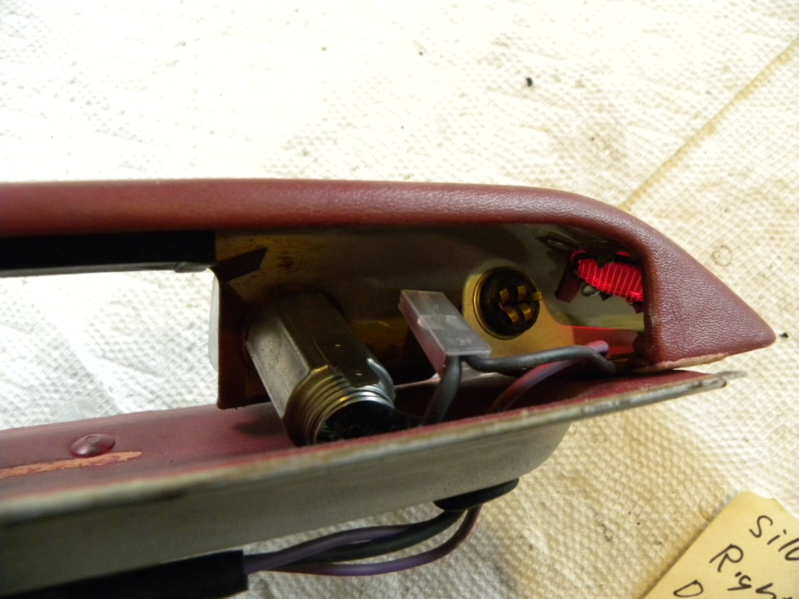 Rolls Royce Silver Shadow Bentley T I II Red Right Rear Seat Door Pull Armrest