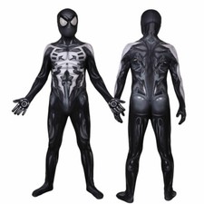 Black 2099 Spiderman Jumpsuit Spider-man Cosplay Costume Halloween Props Adult