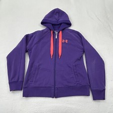 Under Armour UA Storm Semi-Fitted Purple Full Zip Hoodie Sweatshirt Women's L