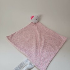 Precious Firsts Bear Lovey Rattle Pink Spots Baby Girl Security Blanket Carters