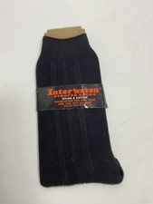 New Old Stock 1950's Men's Black Interwoven Stretch Socks