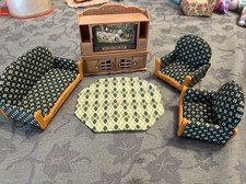 Calico Critters Sylvanian Families Furniture TV Stand couch chair living room