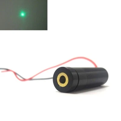 JOLOOYO Modulo diodo laser verde 30mW 515nm 520nm punto messa a fuoco regolabile 3-5V 12x40mm