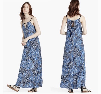 blue dress with tassels