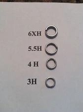 Stainless Steel Split Rings ROSCO Heavy Duty Terminal Tackle 6XH, 5.5H, 4H, 3H