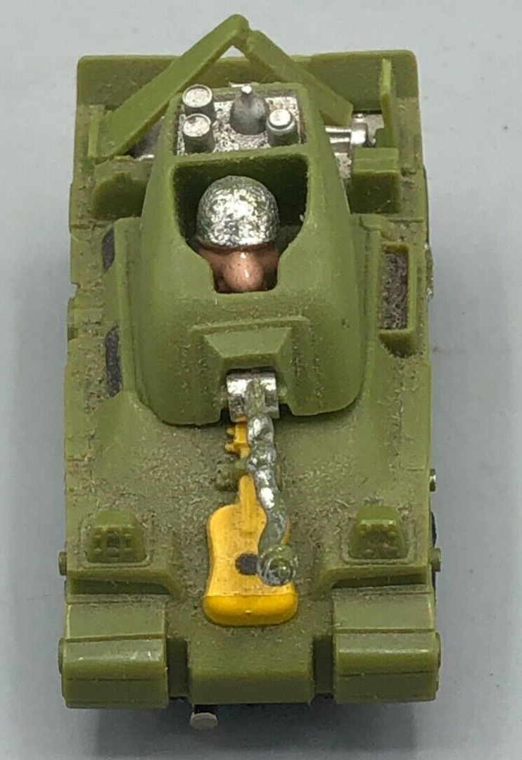 Vintage 1970s Aurora AFX Peace Tank in Olive Green HO Scale Slot