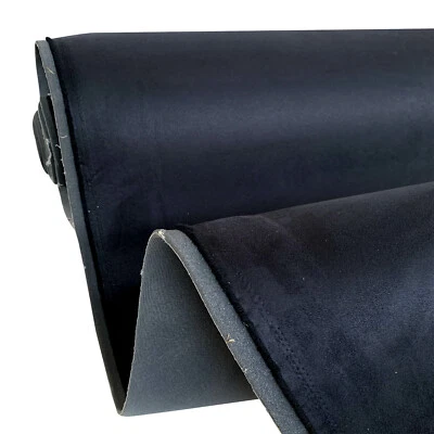EU FABRICS BLACK 5MM FOAM BACKED SUEDE FABRIC Scrim Foam Saddlery Equestrian Headlining