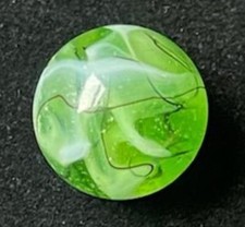 Alley Agate Swirl Wispy Horsehair Oxblood UV Vintage Marble 21/32 MINT