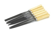 Nadelfeilen Mini Schl&uuml;ssel Metall Flach Rund Feilen Raspel mit Holzgriff 6-tlg.