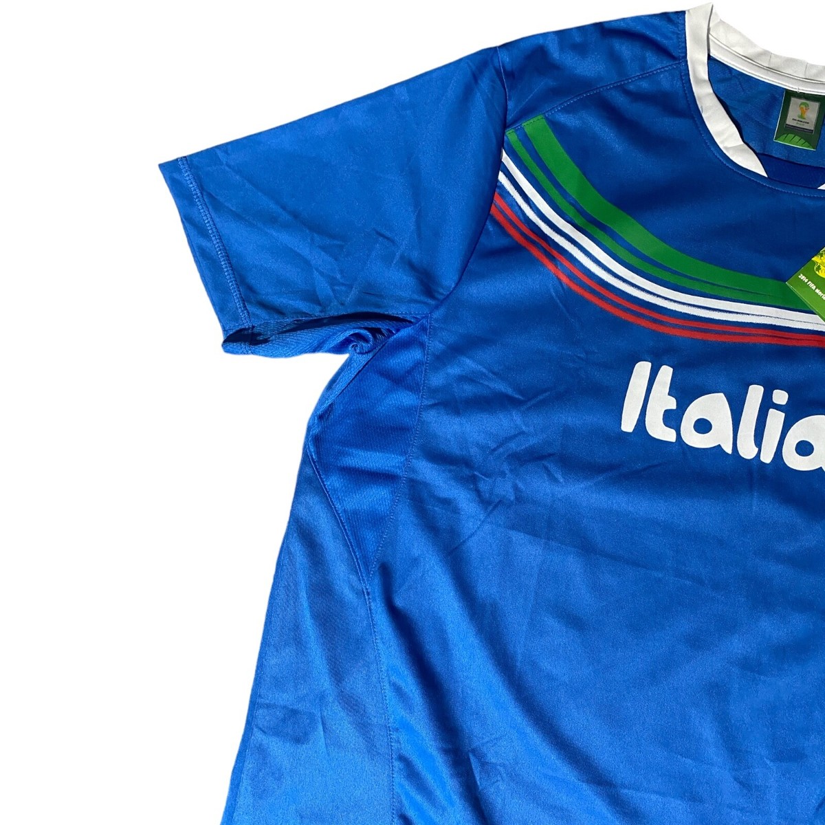 FIFA WORLD Cup Brasil 2014 Italia Trikot Football T Shirt XL Blue
