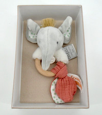 Doudou et Campagnie Baby Rattle Plush Elephant Couleurs Savane Paris