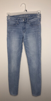 American Eagle Womens Super Super Stretch Jeans Light Blue Size 2