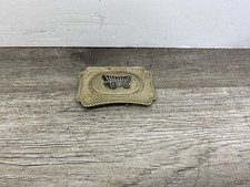 Vintage Western Belt Buckle Metal Wagon - Made in Hong Kong