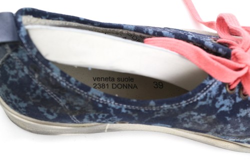 GOLDEN GOOSE California Women Trainers EU39 Blue Patterned Skater Low-Top - Picture 11 of 13