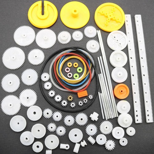 82Pcs Plastic Gears Set Model Kits Car Accessories DIY Craft Parts For