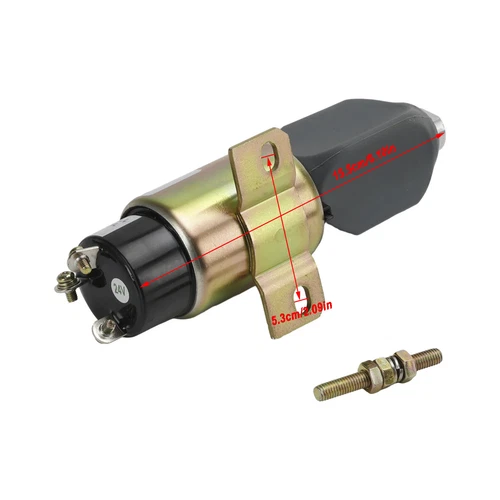 SA-3933-24 3864274 New Fuel Stop Solenoid parts 24V Fits For Hyundai R225-7 - Picture 8 of 9
