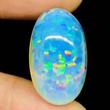 23.12 Cts Zertifiziert Natürlich Äthiopische Opal Oval Flashy Welo Feuer Lose