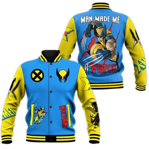 Deadpool Wolverine Baseball Jacket, Deadpool Wolverine Jacket, Deadpool Baseball