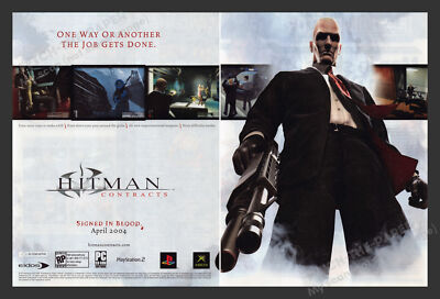 Hitman: Contracts ''Job Gets Done'' 2000s Video Game Print Ad (2 Pages) 2004