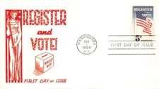 1249 5c REGISTER & VOTE - Centennial cachet