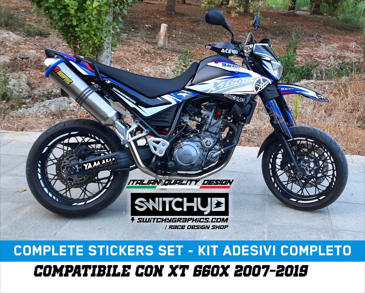 YAMAHA XT 660 X 2004 - 2006 Kit Autocollants Graphiques Compatible BNG BLK EUR 134,26 - FR