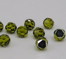 10pc Swarovski Crystal Olivine 6mm Disco ball 4860 Stone 3/4 Flatback Rhinestone