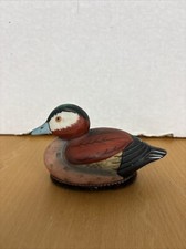 Jasco Ceramic Mallard Duck Decoy Clothes Lint Remover Figure