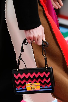 Salvatore Ferragamo Multicolor Suede Aileen Shoulder Bag Original