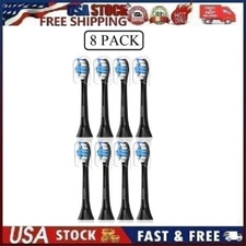 For Philips Son²icare Standard Soni Care Replacement Toothbrush Heads 8pcs Black