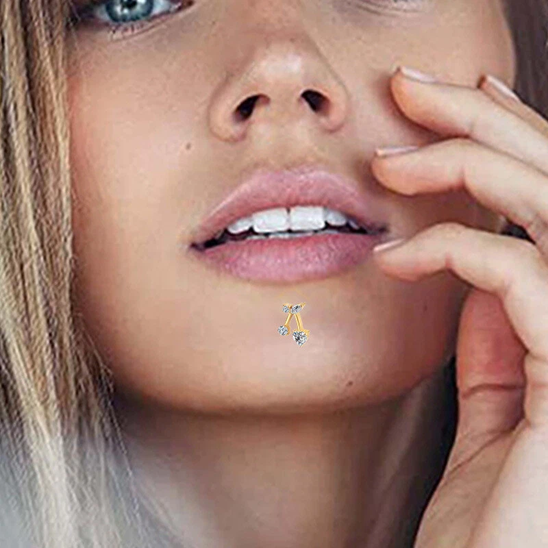 F136 Titanium Earring Hypoallergenic Piercing Stud Crawler Earring for Cartilage - Image 3 of 4