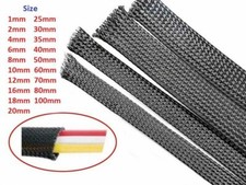 1mm-100mm Black Expandable Braided Cable Sleeving/Sheathing/Auto Wire Harnessing