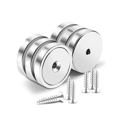 150Lb N52 Neodymium Fishing Magnet Strong Cup Hook w Screw Heavy Duty Powerfuls